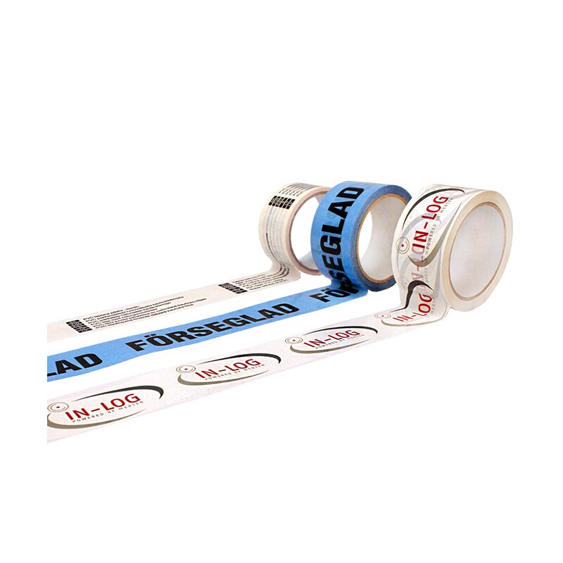 bedruckte PVC-Klebeband reißfest stark 50 mmx66 lfm 2c-Druck transparent