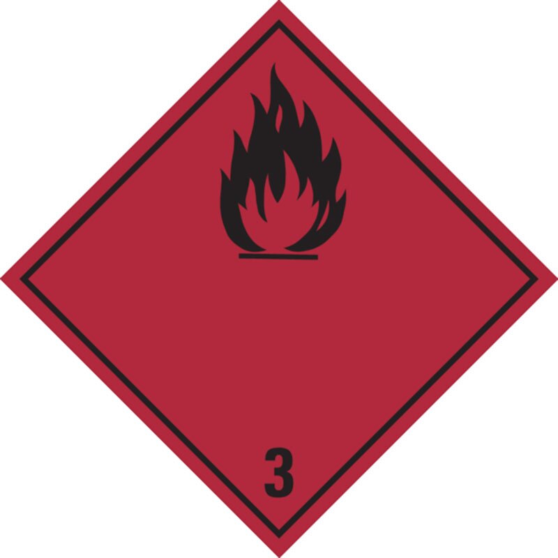 Dangerous goods labels | piece cl. 3 | Flammable liquids, paper