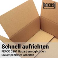 Cardboard box 250x200x150 mm double-wall | Shipping box I FEFCO 0201