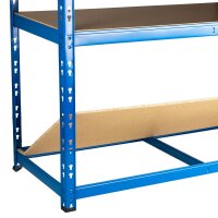 Metal heavy duty shelving blue 1800x1000x300 mm - 5 shelves