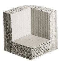 Wellpolster-Ecke | Eckenschutz aus Karton | 120x80x40 mm