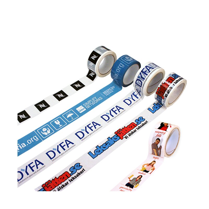 bedruckte PP-Klebeband reißfest stark 50 mmx66 lfm 1c-Druck transparent