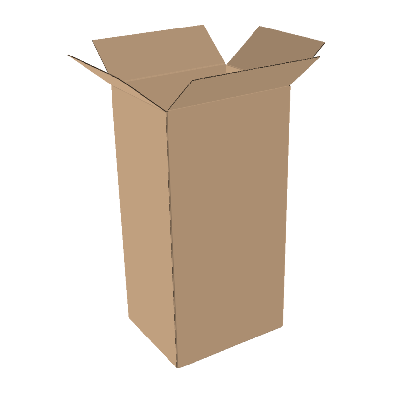 Cardboard box 150x100x250 mm single wall brown | Shipping box according to FEFCO 0201