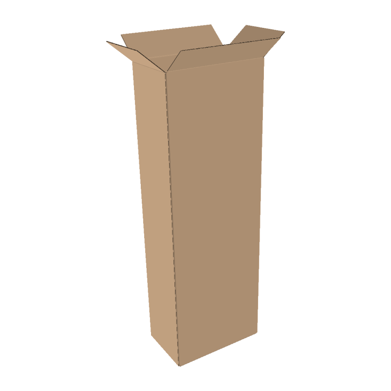 Cardboard box 200x100x600 mm single wall brown | Shipping box according to FEFCO 0201
