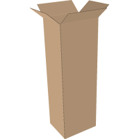 Cardboard box 200x150x500 mm single wall brown | Shipping...