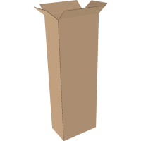 Cardboard box 250x150x580 mm single wall brown | Shipping...