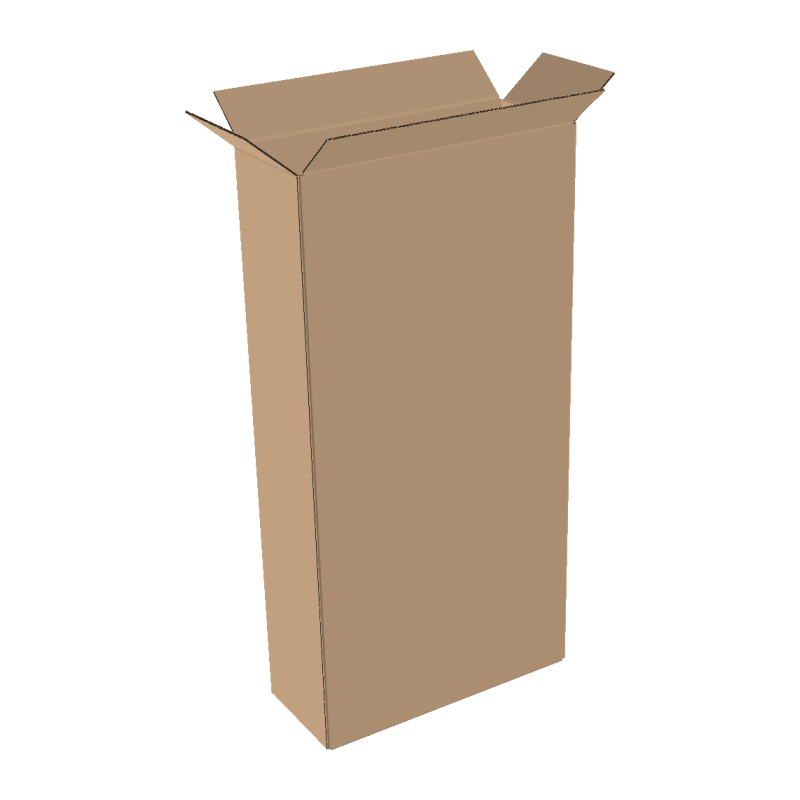 Cardboard box 300x100x600 mm single wall brown | Shipping box according to FEFCO 0201