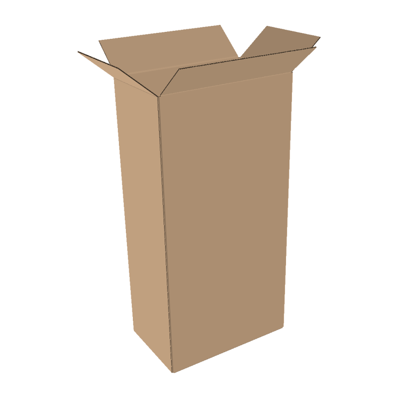 Faltkarton 300x150x500 mm einwellig braun | Versandkarton nach FEFCO 0201