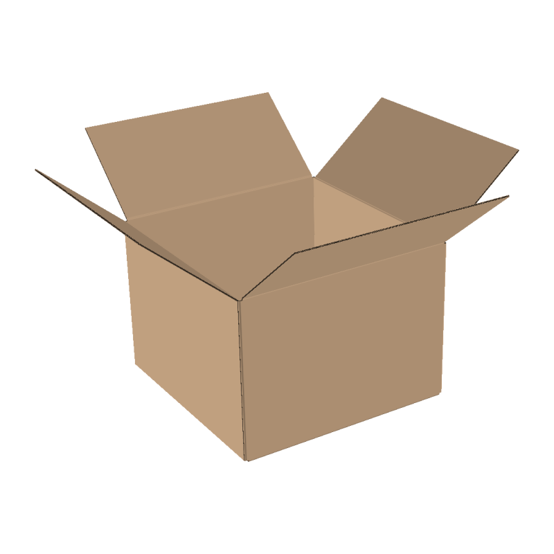 Cardboard box 400x400x250 mm single wall brown | Shipping box according to FEFCO 0201