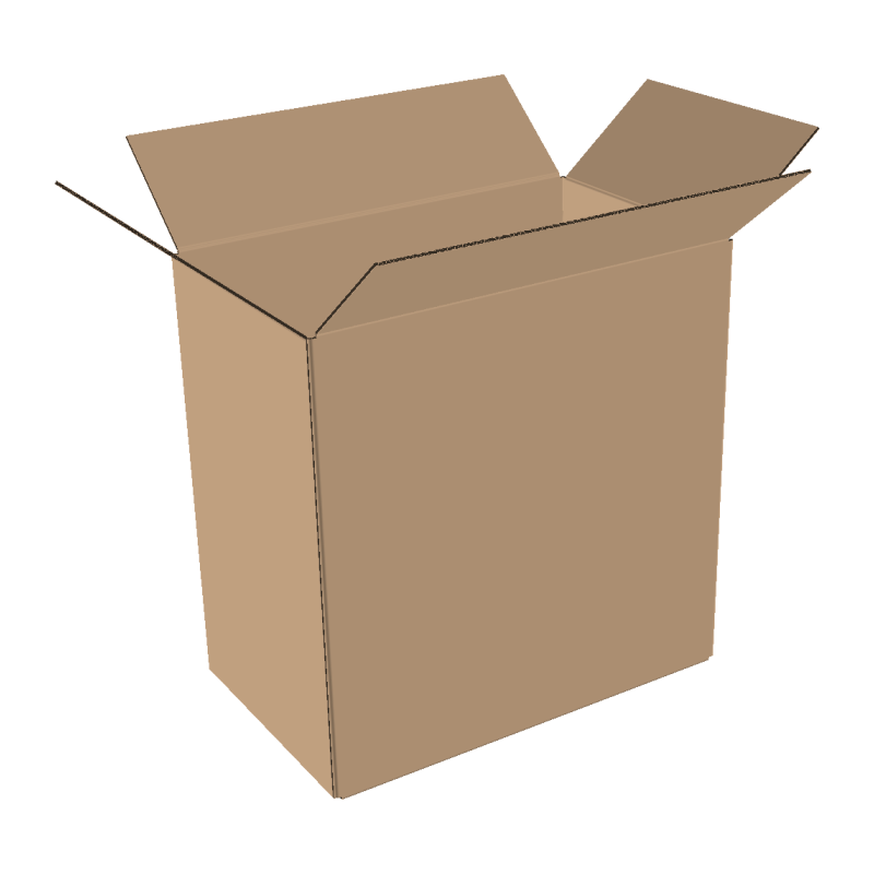 Cardboard box 450x250x450 mm single wall brown | Shipping box according to FEFCO 0201