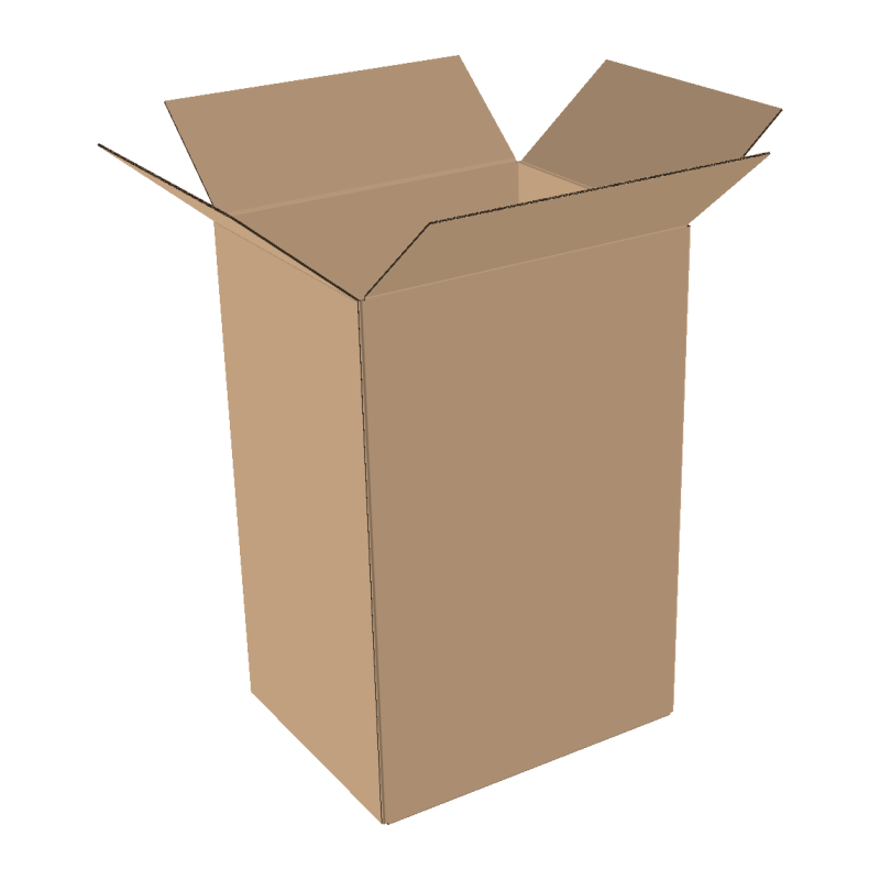Cardboard box 450x350x550 mm single wall brown | Shipping box according to FEFCO 0201