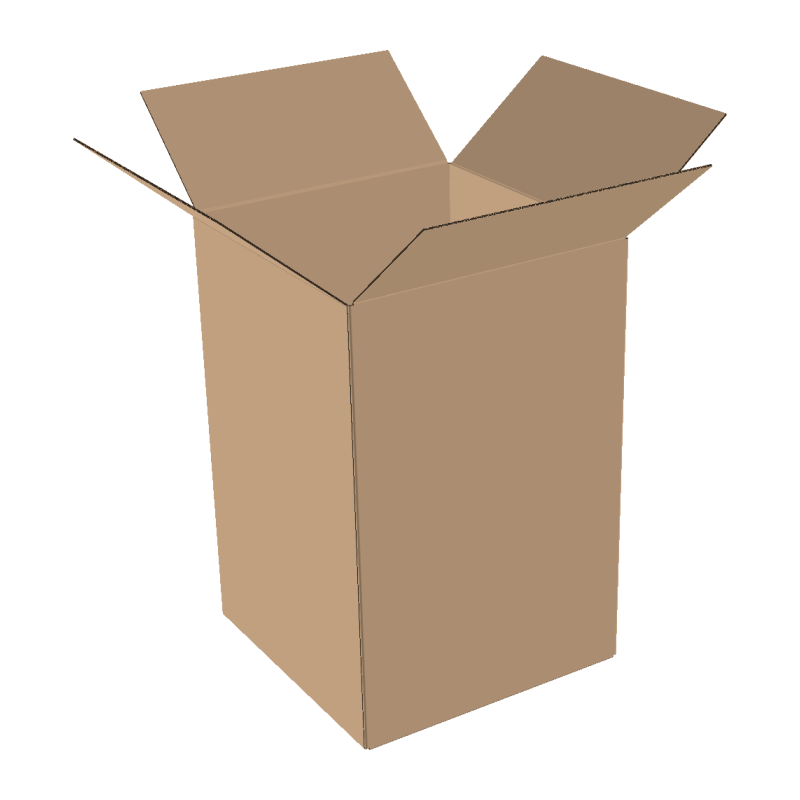 Cardboard box 450x400x550 mm single wall brown | Shipping box according to FEFCO 0201