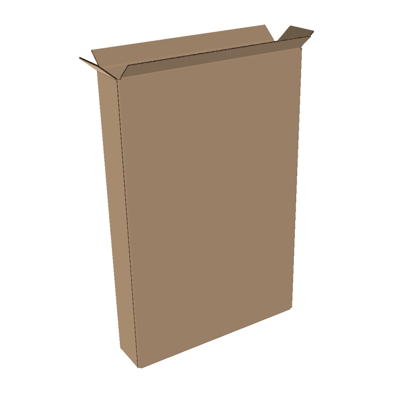 Cardboard box 500x100x550 mm single wall brown | Shipping box according to FEFCO 0201