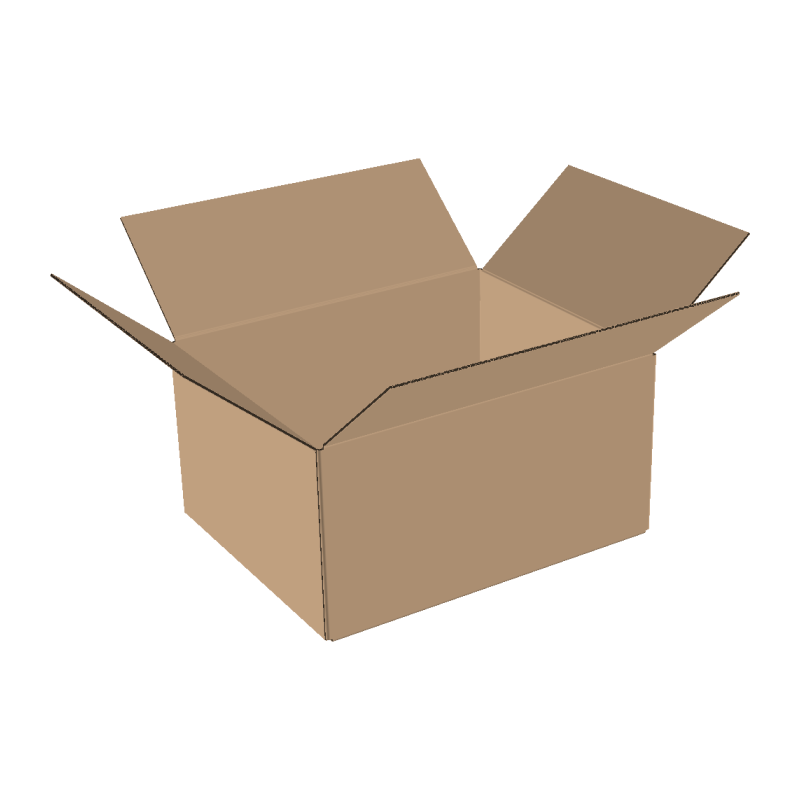 Cardboard box 500x400x250 mm single wall brown | Shipping box according to FEFCO 0201
