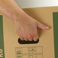 Moving box PREMIUM 400x320x320 mm (Größe S) - sturdy, with handles