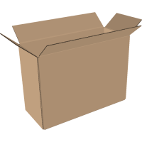 Faltkarton 650x200x400 mm einwellig braun | Versandkarton...