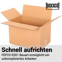 Faltkarton 250x200x150 mm einwellig | Versandkarton nach FEFCO 0201