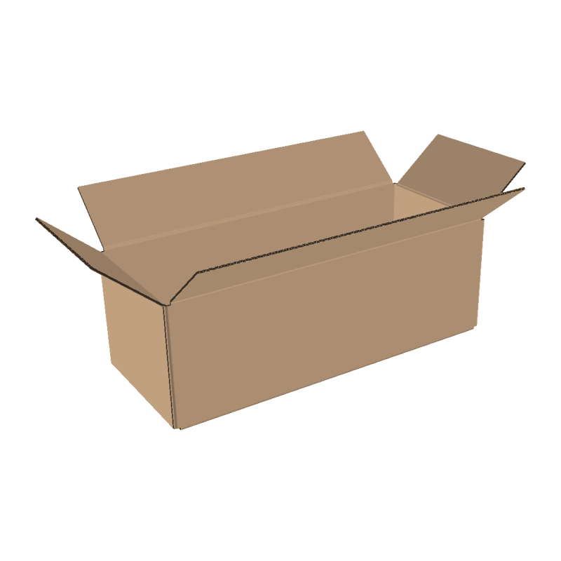 Faltkarton 750x200x150 mm einwellig braun | Versandkarton nach FEFCO 0201