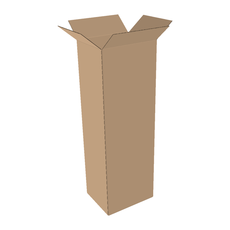 Cardboard box 200x150x580 mm double wall brown | Shipping box according to FEFCO 0201