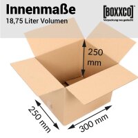 Faltkarton 300x250x250 mm einwellig | Versandkarton nach FEFCO 0201