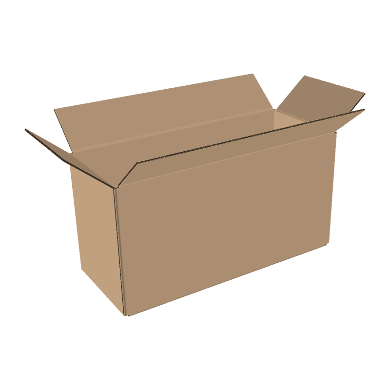 Cardboard box 400x150x200 mm double wall brown | Shipping box according to FEFCO 0201
