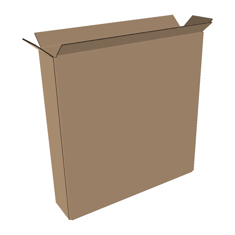Faltkarton 500x100x500 mm zweiwellig braun | Versandkarton nach FEFCO 0201