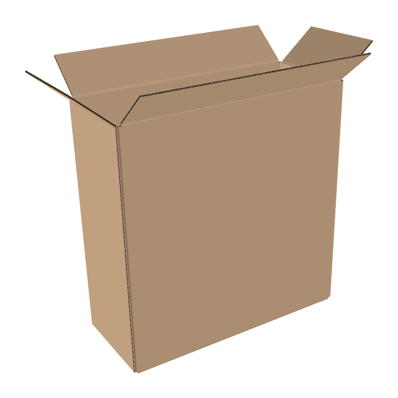 Cardboard box 500x150x400 mm double wall brown | Shipping box according to FEFCO 0201