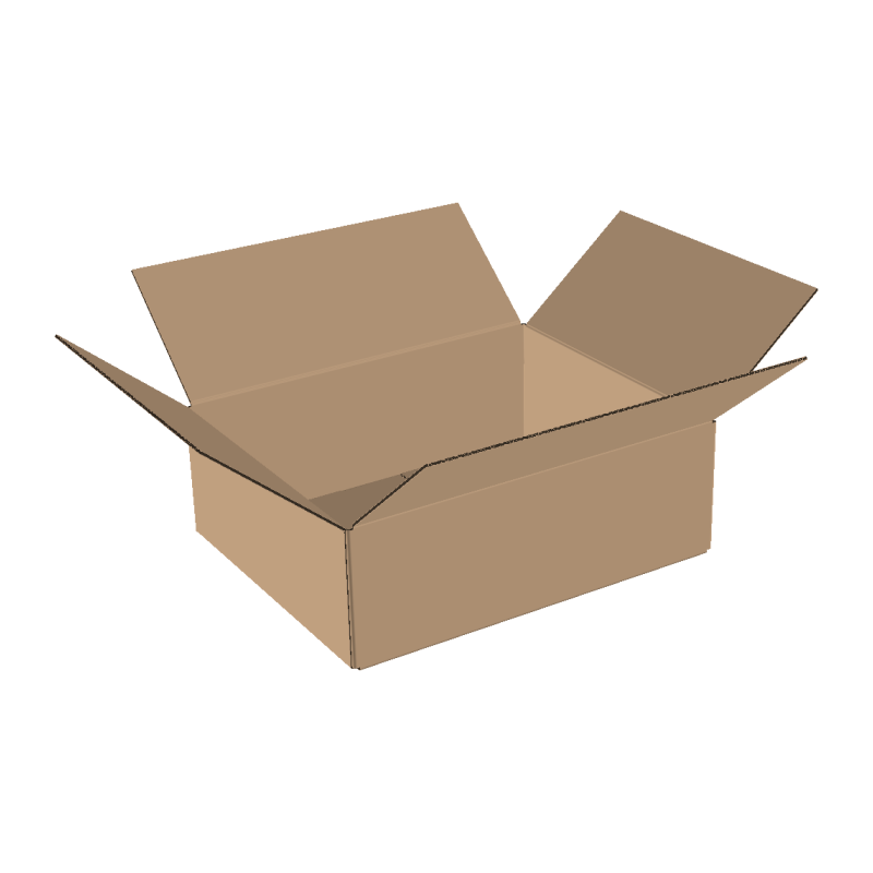 Cardboard box 500x350x100 mm double wall brown | Shipping box according to FEFCO 0201