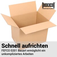 Faltkarton 360x260x100-300 mm einwellig | Versandkarton mit Höhenriller nach FEFCO 0201