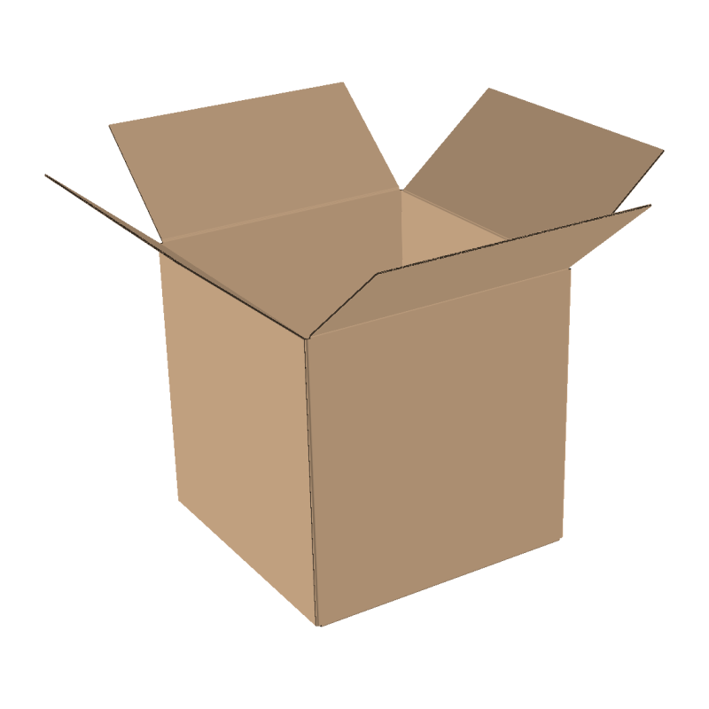 Cardboard box 550x550x550 mm double wall brown | Shipping box according to FEFCO 0201