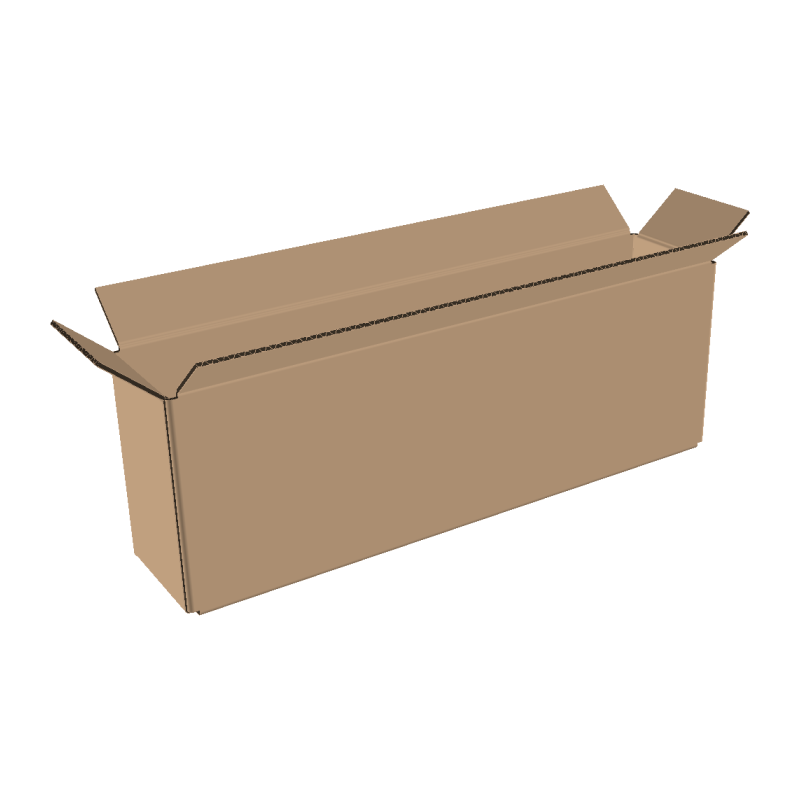 Cardboard box 650x100x100 mm double wall brown | Shipping box according to FEFCO 0201