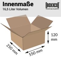 Faltkarton 550x250x120 mm einwellig | Versandkarton