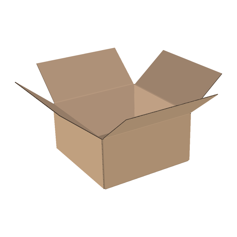 Cardboard box 650x600x200 mm double wall brown | Shipping box according to FEFCO 0201