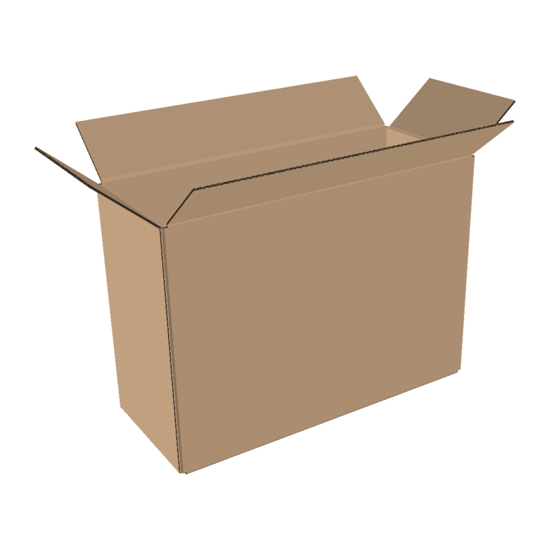 Cardboard box 800x200x600 mm double wall brown | Shipping box according to FEFCO 0201