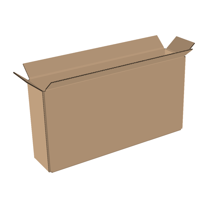 Cardboard box 1000x100x500 mm double wall brown | Shipping box according to FEFCO 0201