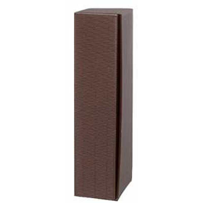 Gift box Chocolate brown corrugated structure | 1 Wine/Sparkling wine bottle | 95x95x380 mm | Professional gift packaging