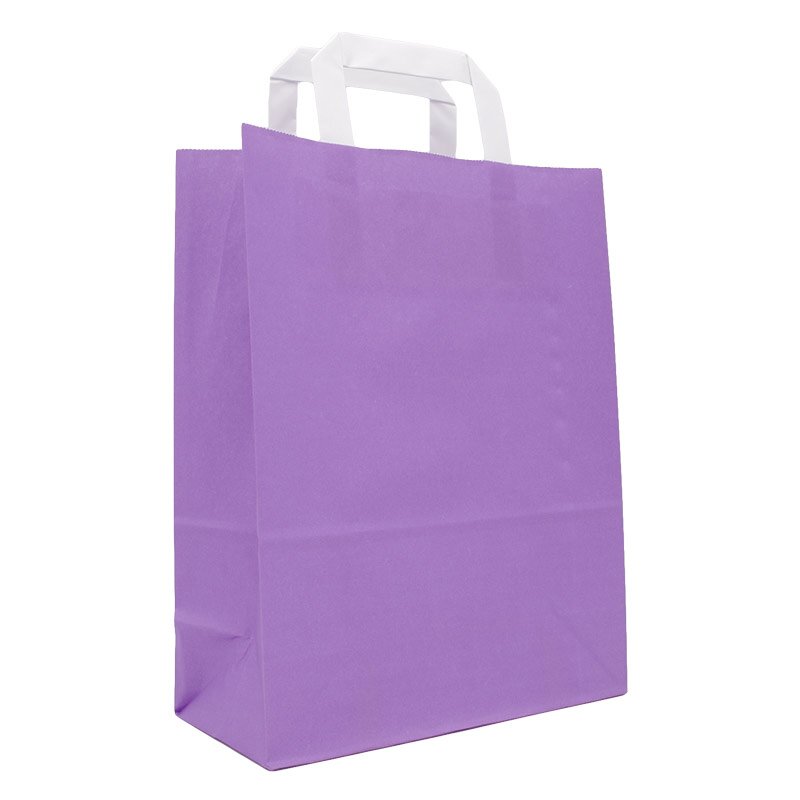 Papiertragetasche 180x80x220 mm violett | Professionelle Geschenkverpackung