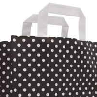 Papiertragetasche 180x80x220 mm schwarz + weiße...