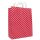 Papiertragetasche 220x100x280 mm rot + weiße Punkte | Professionelle Geschenkverpackung