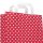 Papiertragetasche 220x100x280 mm rot + weiße Punkte | Professionelle Geschenkverpackung