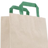 Papiertragetasche Graspapier | 220x100x280 mm| braun | Professionelle Geschenkverpackung