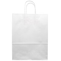 Paper carrying bag 260x120x340 mm white | Professional gift packaging
