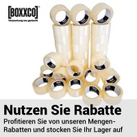 BOXXtape PREMIUM PP-Klebeband - starke Klebekraft I 50mmx66 lfm I transparent