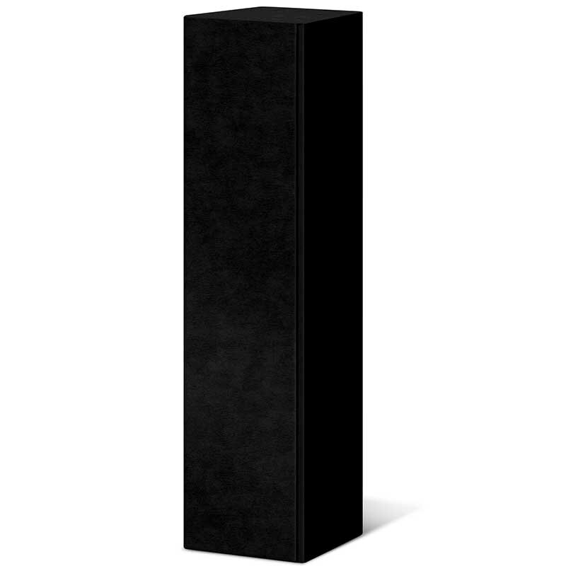 Gift box Pure Black | 1 Wine/Sparkling wine bottle | 90x90x380 mm | Professional gift packaging