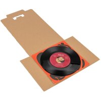 Schallplattenverpackung braun 185x185x10 mm | 7 Zoll...