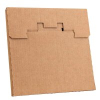 Schallplattenverpackung braun 185x185x10 mm | 7 Zoll Vinyl Versandkarton | Stabile Box für Singles & EPs