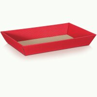 Präsentkorb Wellenstruktur flach Rot | Geschenkkorb...