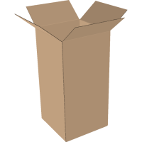Faltkarton 290x266x717 mm zweiwellig braun |...