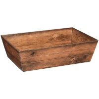 Vintage Presentation Basket | Faux-Wood Cardboard Gift...