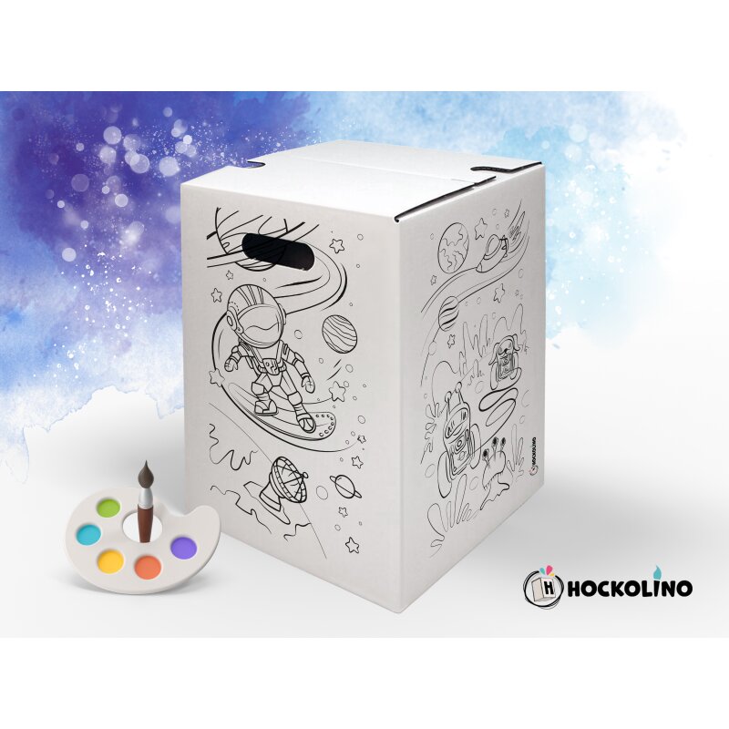 Single piece cardboard stool white EASTER | 300x300x420 mm